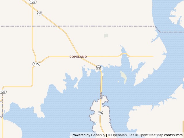 Map of Eagles Landing Resort and Campground location at Grove, OK, United States