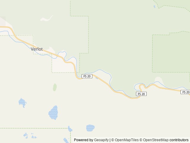 Map of Gold Basin Campground location at Granite Falls, WA, United States