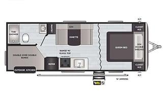 "Trixie" bunk bed, pet friendly & master bedroom