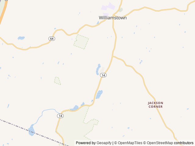 Map of Limehurst Lake Campground location at Williamstown, VT, United States
