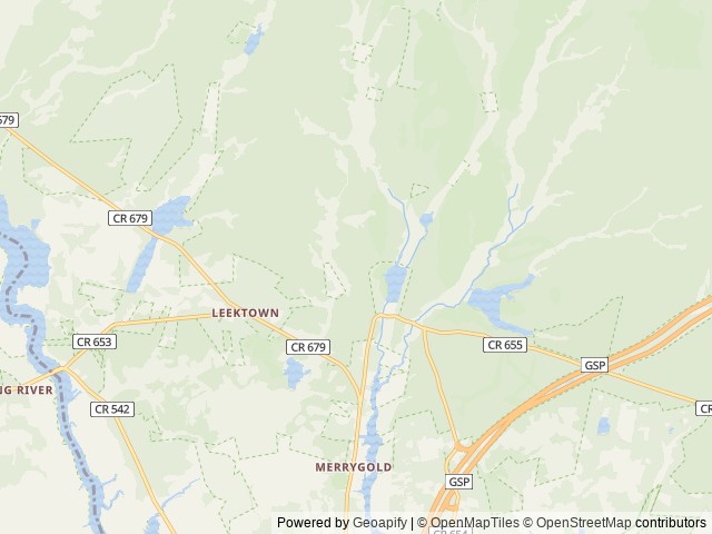 Map of Pilgrim Lake Campground location at Bass River Township, NJ, United States