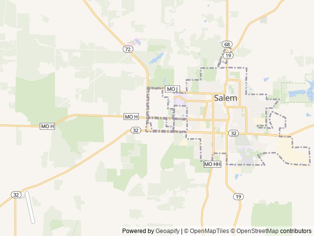 Map for 2024 Salem Cruise Lite Platinum 263BHXLX near Salem, MO