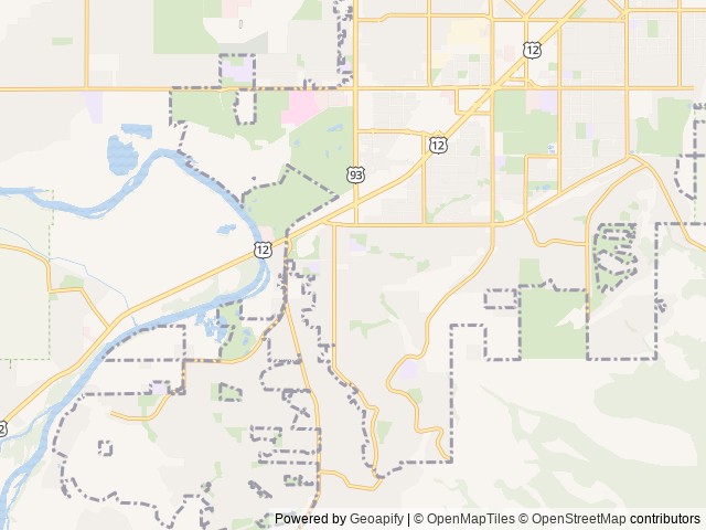 Map of Pattee Canyon Picnic Area location at Missoula, MT, United States