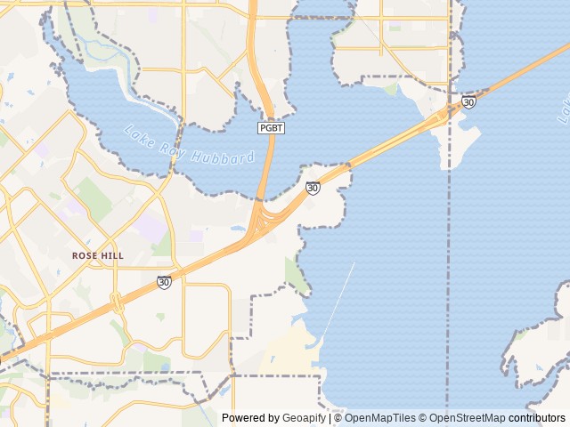 Map of Lakeshore RV Resort location at Garland, TX, United States