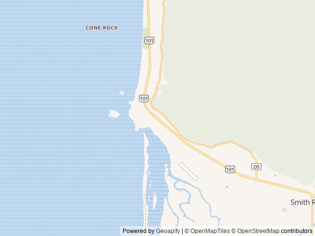 Map of Xaa-wan’-k’wvt Village & Resort location at Smith River, CA, United States