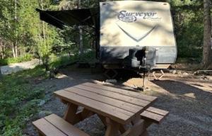 Stationary Cute Camper & FHU Space near Glacier NP