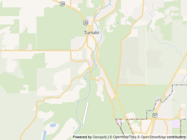 Map of Tumalo State Park location at Bend, OR, United States