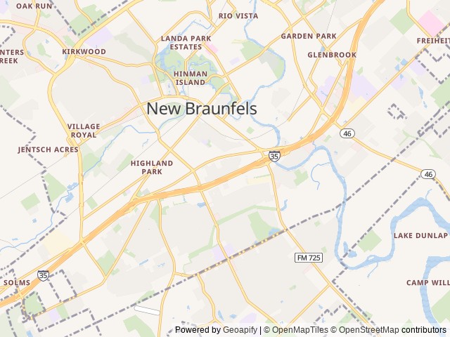 Map for 2017 Heartland Gateway 3800 RLB near New Braunfels, TX