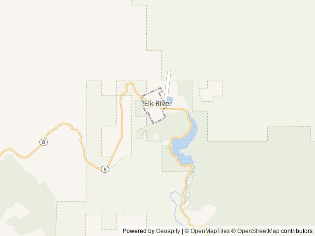 Map of The Elk River General Store location at Elk River, ID, United States