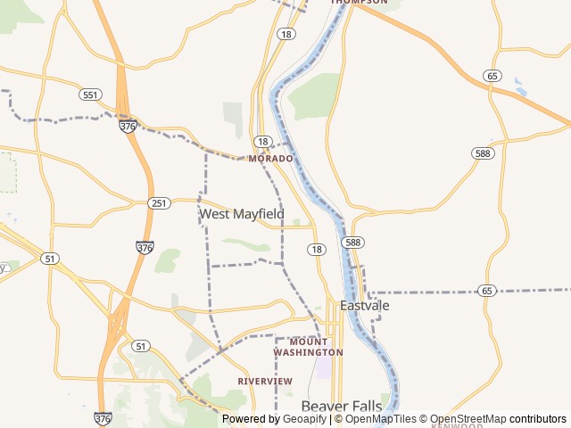 Map of Crawford's Campground LLC location at Darlington, PA, United States