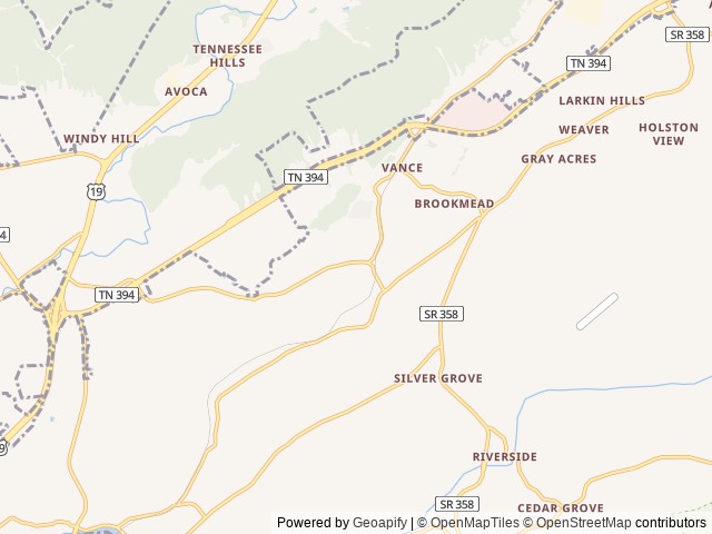 Map for 2019 Forest River RV Cherokee Cascade 29BH near Bluff City, TN