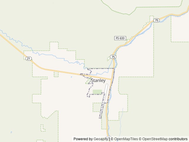Map for 2020 Airstream Flying Cloud near Stanley, ID