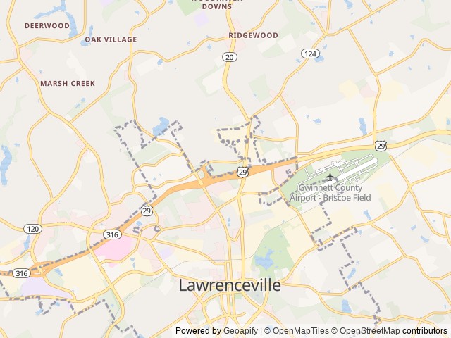 Map for 2024 Winnebago Travato Model 59K Campervan near Lawrenceville, GA