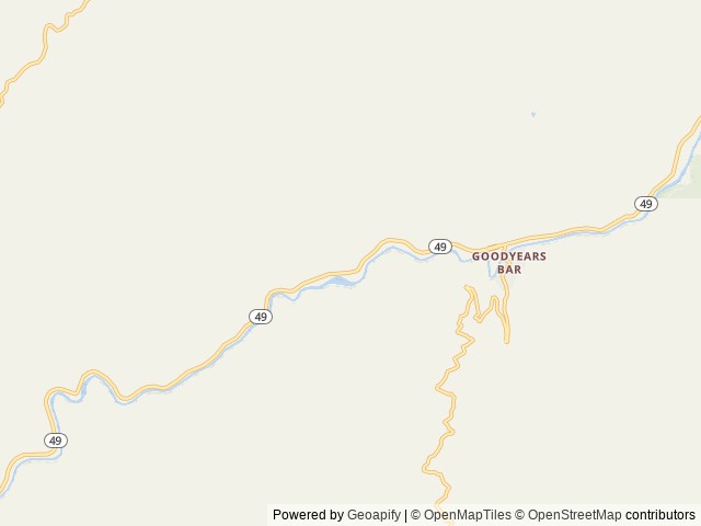 Map of Ramshorn location at Nevada City, CA, United States