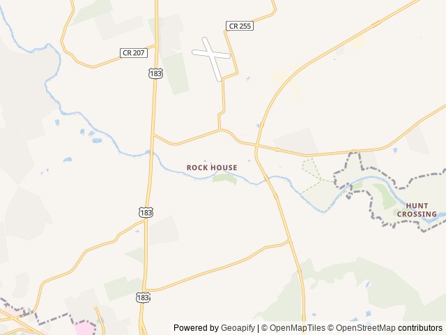 Map of Rio Bonito RV Park and Cabin location at Leander, TX, United States