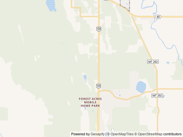 Map of Whitefish / Kalispell North KOA Holiday location at Whitefish, MT, United States