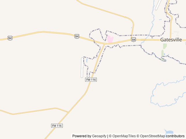 Map of Hidden Valley RV Getaway location at Gatesville, TX, United States