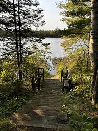 Steps down to the lake 