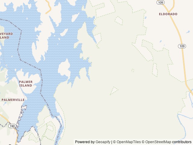 Map of Arrowhead Campground location at East Troy, NC, United States