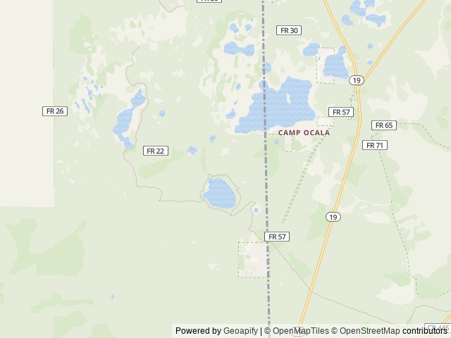 Map of Buck Lake Group Campground location at Umatilla, FL, United States