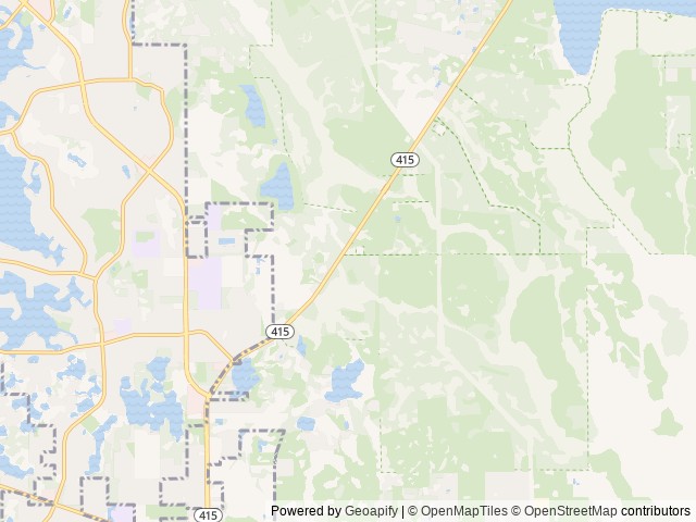 Map of Palm Bluff Conservation Area SJRWMD location at Osteen, FL, United States