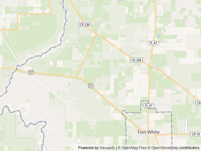 Map of Moonshine Acres RV Park location at Fort White, FL, United States