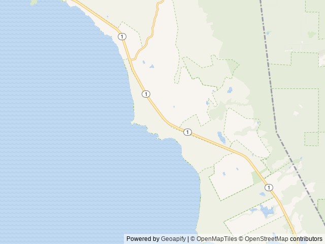 Map of Costanoa location at Pescadero, CA, United States