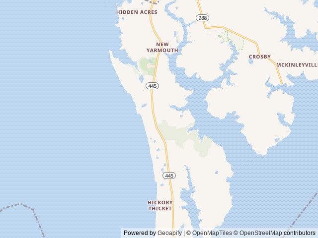 Map of Bayshore Campground location at Rock Hall, MD, United States