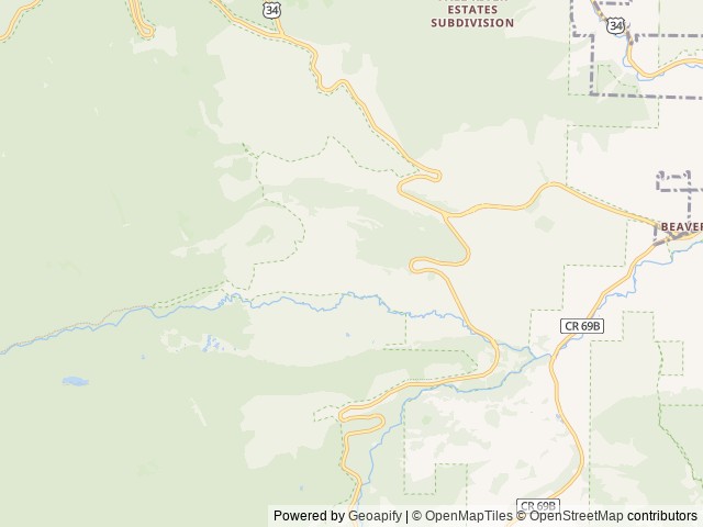 Map of Rocky Mountain National Park Moraine Park Campground location at Estes Park, CO, United States
