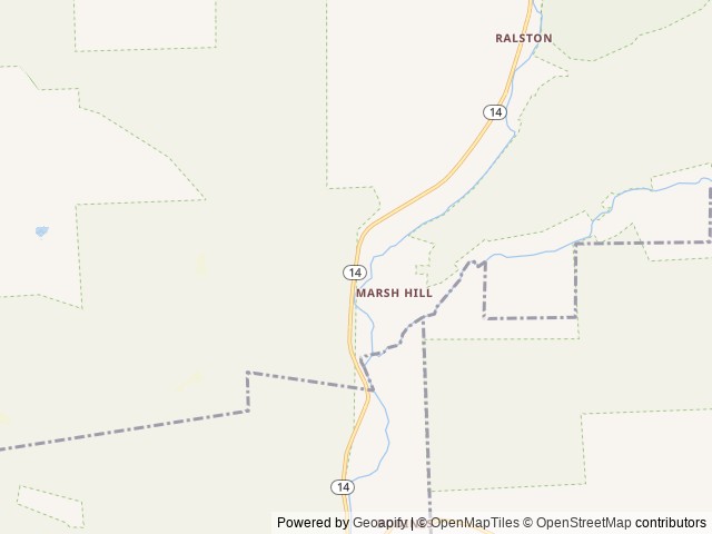 Map of Squarewood Acres Campground location at Trout Run, PA, United States