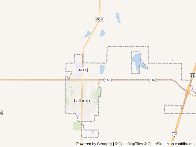 Map for Fantastic Family Travel Trailer Rental near Lathrop, MO