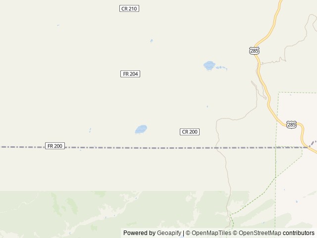 Map of Ohaver Lake location at Salida, CO, United States