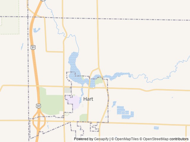 Map of John Gurney Park location at Hart, MI, United States
