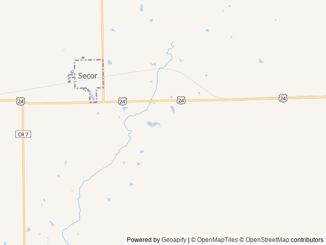 Map of Hickory Hill Campground location at Secor, IL, United States