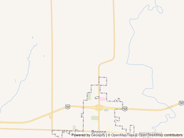 Map for 2021 Forest River RV Cherokee 294GEBG Split Bunk near Breese, MO