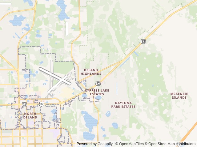 Map for Florida Beach House on Wheels near DeLand, FL