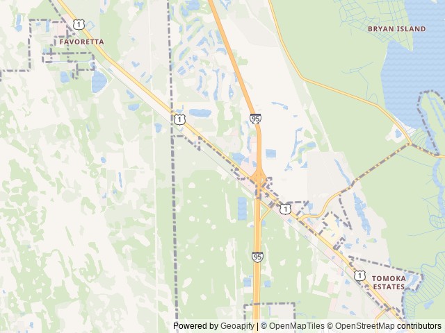 Map of Encore Sunshine Holiday Daytona location at Ormond Beach, FL, United States