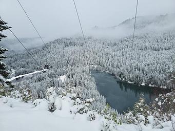 Toketee Lake in the winter