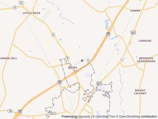 Map of Bass Lake Campground location at Dillon, SC, United States
