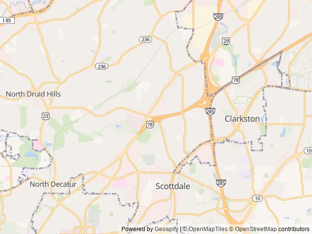 Map for 2018 Thor Motor Coach Four Winds 22B near Decatur, GA
