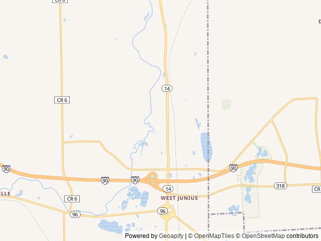 Map of Cheerful Valley Campground location at Phelps, NY, United States