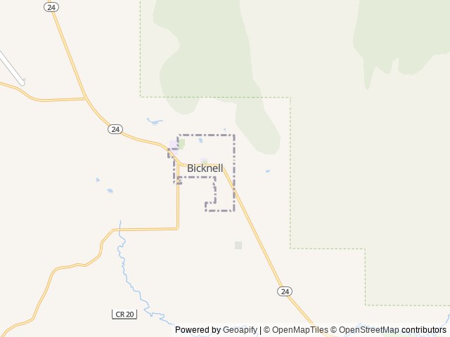 Map of Ant Hill RV Park location at Bicknel, UT, United States