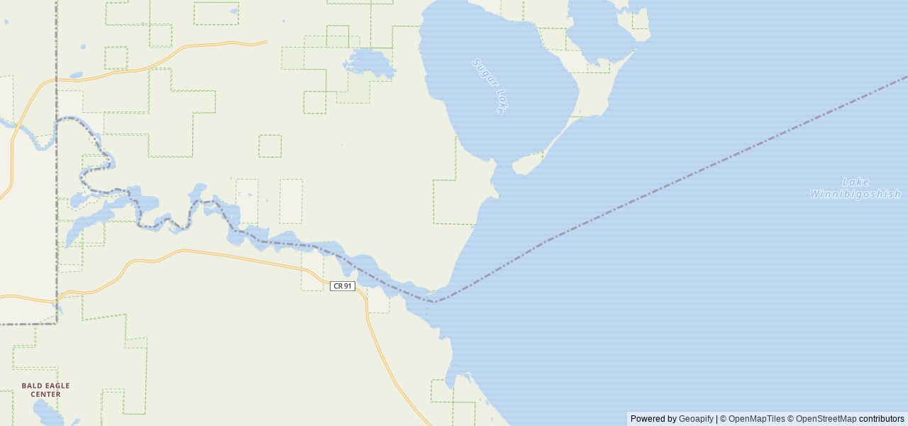 Map of Winnie Campground - USFS location at Blackduck, MN, United States