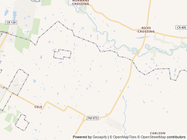 Map of Cameron RV Living location at Coupland, TX, United States