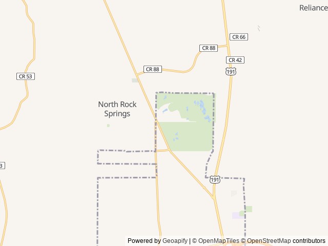 Map of Sweetwater Events Complex location at Rock Springs, WY, United States