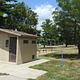 Restroom and playground in Arrow Rock Campground