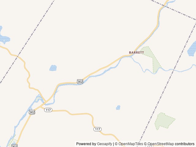 Map of Littleton / Franconia Notch KOA location at Franconia, NH, United States
