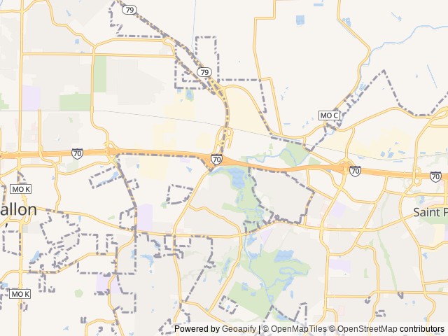 Map for Fully Furnished, loaded RV-Bunkhouse! near St. Peters, MO
