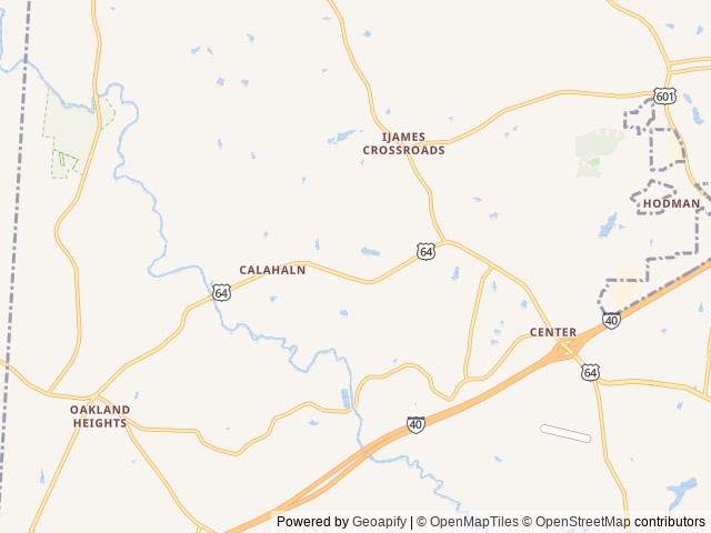Map of Lake Myers Campground location at Mocksville, NC, United States