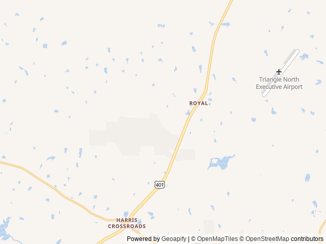 Map for True getaway in the Freedom Express near Louisburg, NC